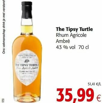 Colruyt The tipsy turtle rhum agricole ambré aanbieding