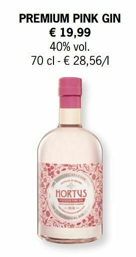 Lidl Premium pink gin aanbieding