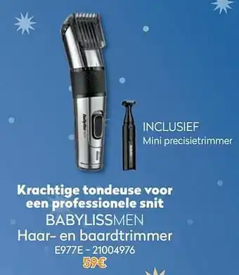 Krëfel Babylissmen haar- en baardtrimmer e977e aanbieding