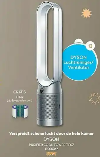 Krëfel Dyson luchtreiniger- ventilator purifier cool tower tp07 aanbieding