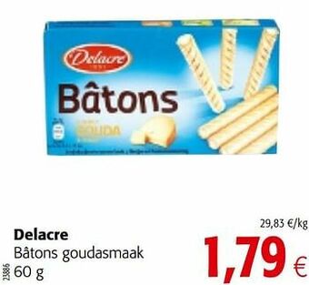 Colruyt Delacre bâtons goudasmaak aanbieding