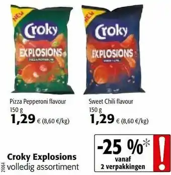 Colruyt Croky explosions volledig assortiment aanbieding