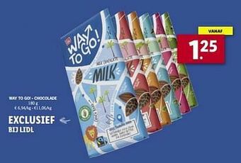 Lidl Way to go! - chocolade aanbieding