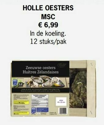 Lidl Holle oesters msc aanbieding