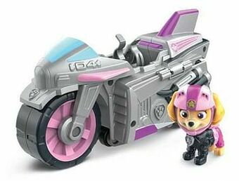 ToyChamp PAW Patrol Motopups luxe voertuig met Skye aanbieding