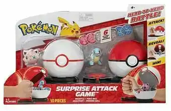 ToyChamp Pokemon Poke Ball Battle Game - Squirtle vs Jiggly aanbieding