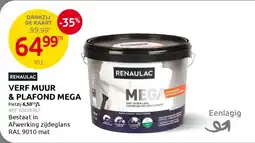 Brico Renaulac verf muur & plafond mega aanbieding