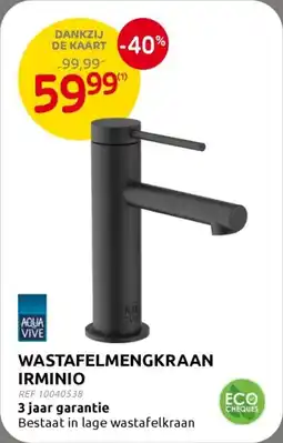 Brico Aqua Vive Wastafelmengkraan Irminio aanbieding