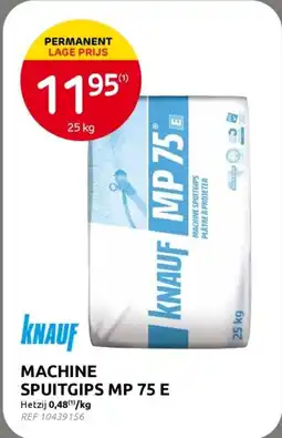 Brico Knauf Machine Spuitgips MP 75 E aanbieding