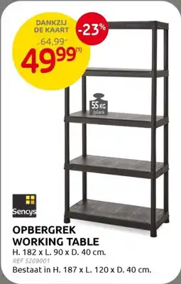 Brico Sencys Opbergrek Working Table aanbieding