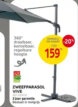Brico Zweefparasol Vive aanbieding