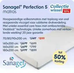 Sleepworld Sanagel Perfection 5 Matras aanbieding