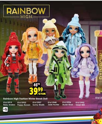 ToyChamp Rainbow High Fashion Winter Break Doll aanbieding