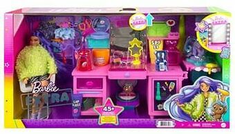 ToyChamp Barbie EXTRA - Vanity speelset met pop aanbieding