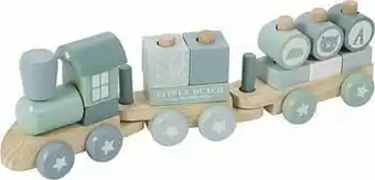 ToyChamp Little Dutch Blokkentrein Adventure blauw aanbieding