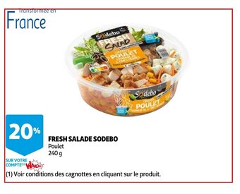 Auchan Fresh salade sodebo 240g aanbieding