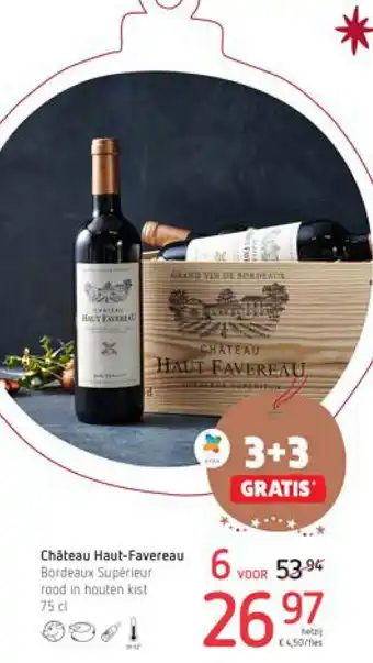 Chateau Haut-Favereau Bordeaux Superieur rood in houten kist
