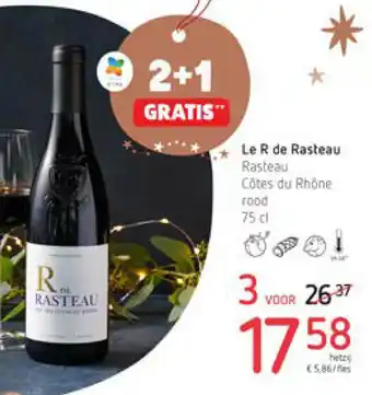 Spar Le R de Rasteau Rasteau Cotes du Rhone rood aanbieding