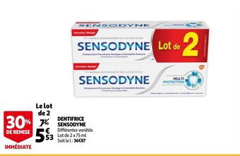 Auchan Dentifrice sensodyne aanbieding