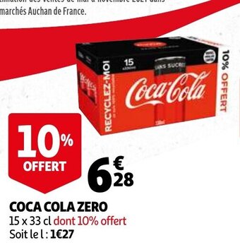 Auchan Coca cola zero aanbieding
