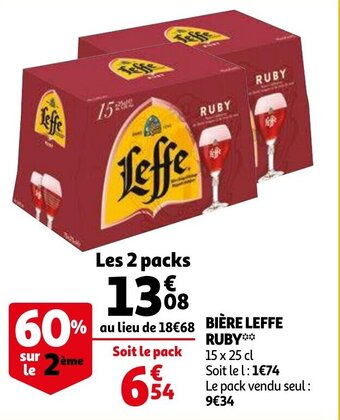 Auchan Biere leffe ruby aanbieding