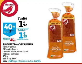 Brioche tranchee