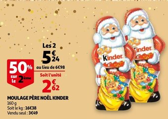 Auchan Moulage pere noel kinder aanbieding