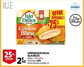Auchan Cordon bleu halal isla delice aanbieding