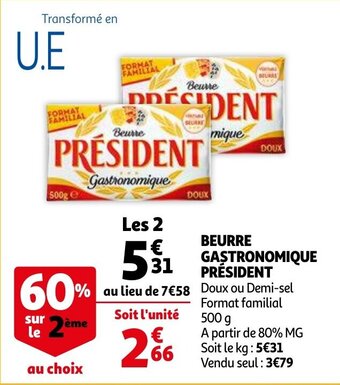 Auchan Beurre gastronomique president aanbieding