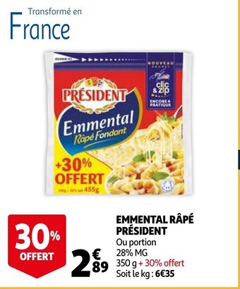 Auchan Emmental rape president aanbieding