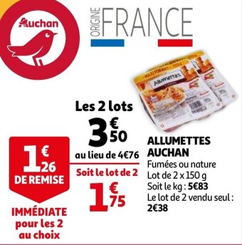 Auchan Allumettes aanbieding