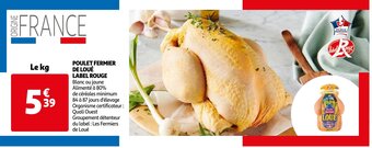 Auchan Poulet fermier de loue label rouge aanbieding