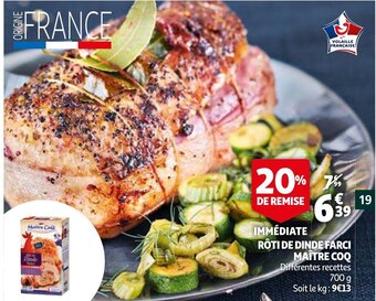 Auchan Roti de dinde farci maitre coq aanbieding