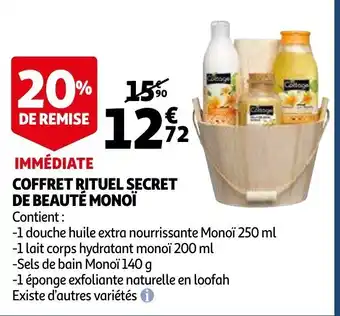 Auchan Coffret rituel secret de beaute monoi aanbieding