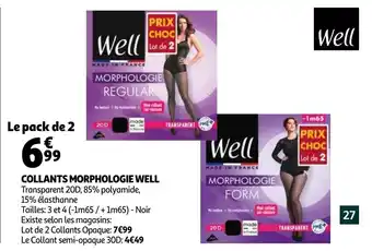 Auchan Collants morhologie well aanbieding