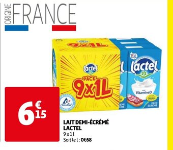 Auchan Lait demi-ecreme lactel aanbieding
