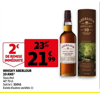 Auchan Whisky aberlour 10 ans aanbieding