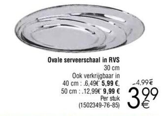Cora Ovale serveerschaal in RVS aanbieding