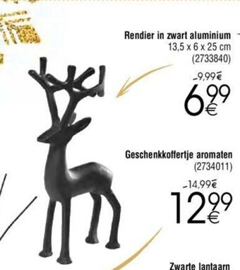 Cora Rendier in zwart aluminium aanbieding