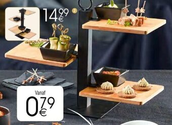 Cora Serveerset 3 schotels in bamboe + 3 schotels in keramiek aanbieding