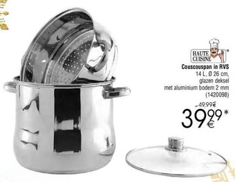 Cora Couscouspan in RVS aanbieding