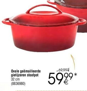Cora Ovale geemailleerde gietijzeren stoofpot aanbieding