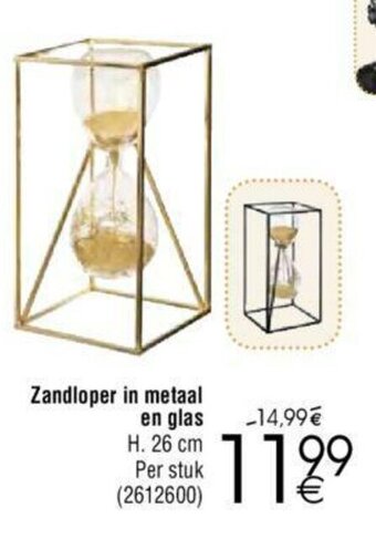 Cora Zandloper in metaal en glas aanbieding