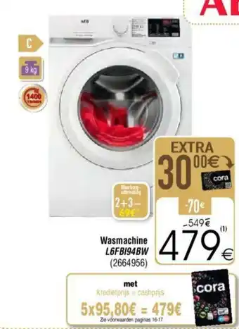 Cora Wasmachine L6FBI4BW aanbieding