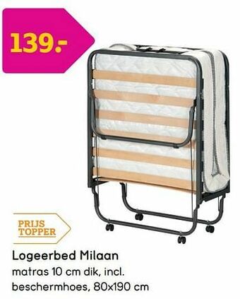 Leen Bakker Logeerbed milaan aanbieding