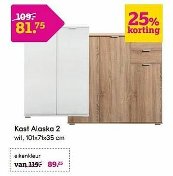 Leen Bakker Kast alaska 2 aanbieding