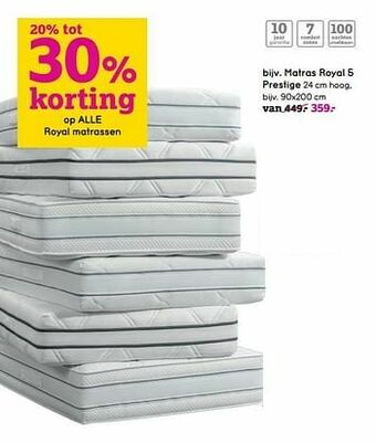Leen Bakker Matras royal 5 prestige aanbieding