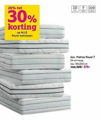 Leen Bakker Matras royal 7 aanbieding