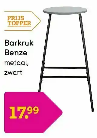 Leen Bakker Barkruk benze aanbieding