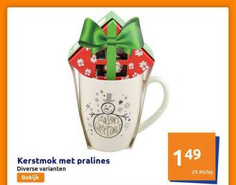 Action Kerstmok Met Pralines aanbieding